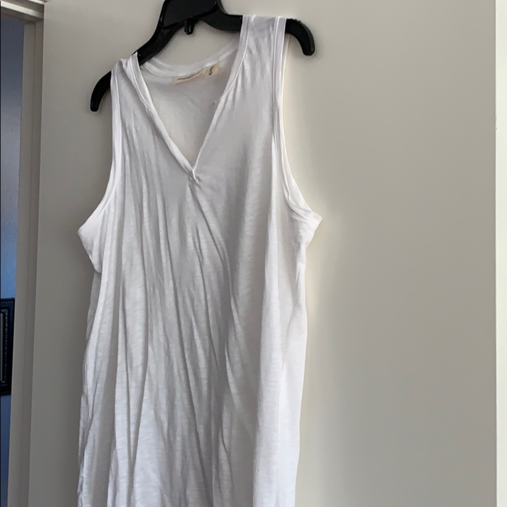 White no sleeve shell